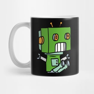 Green Cute Robot Kid Mug